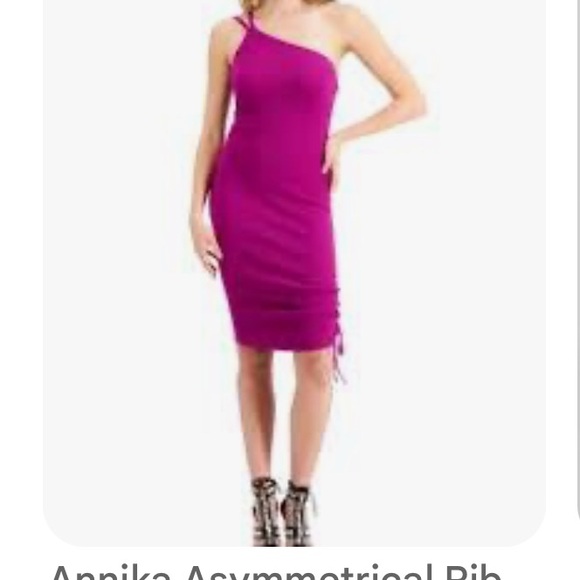 Guess Dresses & Skirts - Guess One-Shoulder Magenta Dress